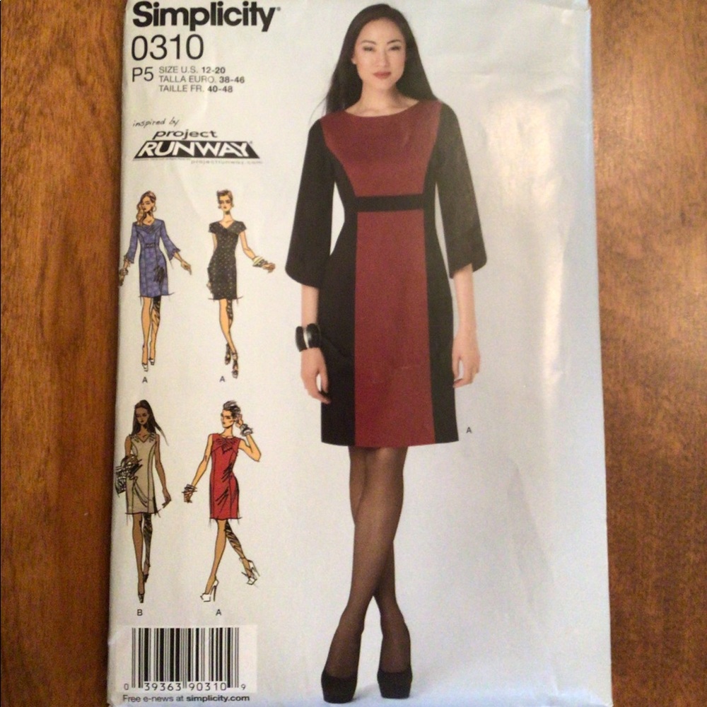 5/$20 Simplicity uncut dress pattern sz 12-20